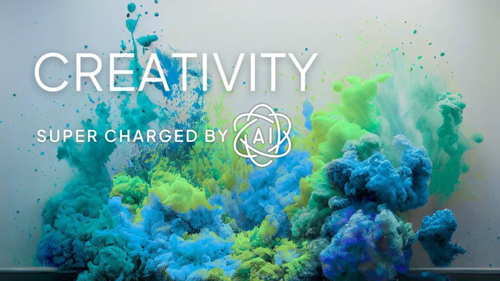 Creativity Super Charged by AI in color cloud